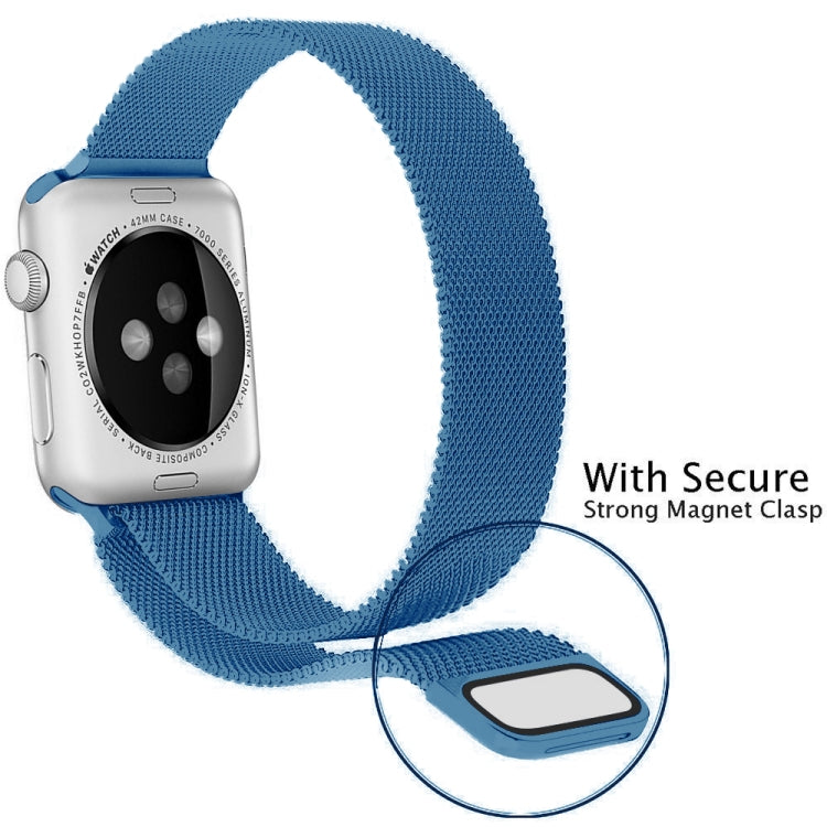 Lisslune | For Apple Watch Series 9&8&7 41mm / 6 & SE & 5 & 4 40mm / 3 & 2 & 1 38mm Milanese Loop Magnetic Stainless Steel Watch Band (Porcelain Blue)