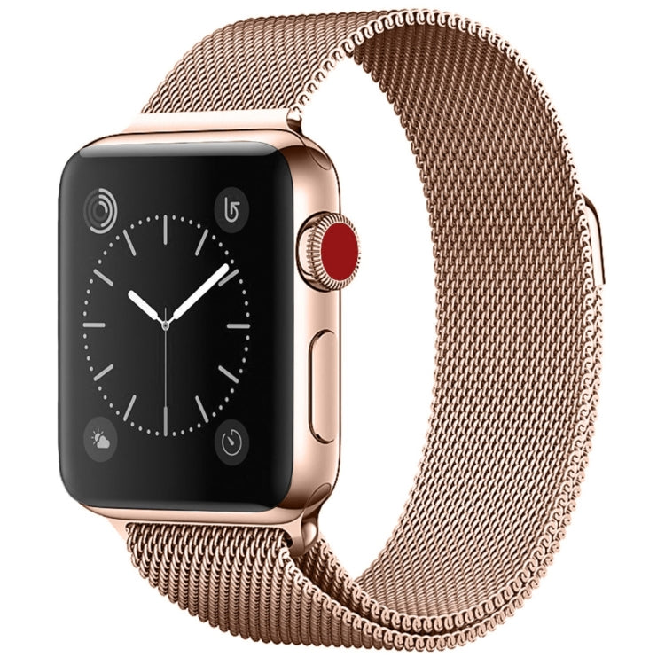 Lisslune | For Apple Watch Series 9&8&7 41mm / 6 & SE & 5 & 4 40mm / 3 & 2 & 1 38mm Milanese Loop Magnetic Stainless Steel Bracelet (Champagne Gold)