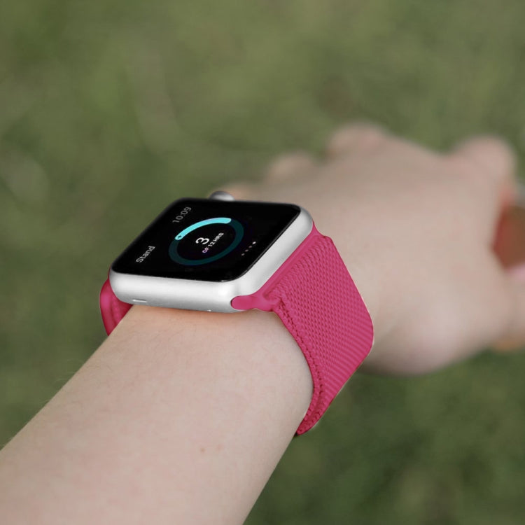 Lisslune | For Apple Watch Series 9&8&7 41mm / 6 & SE & 5 & 4 40mm / 3 & 2 & 1 38mm Milanese Loop Magnetic Stainless Steel Watch Band (Bright Pink)
