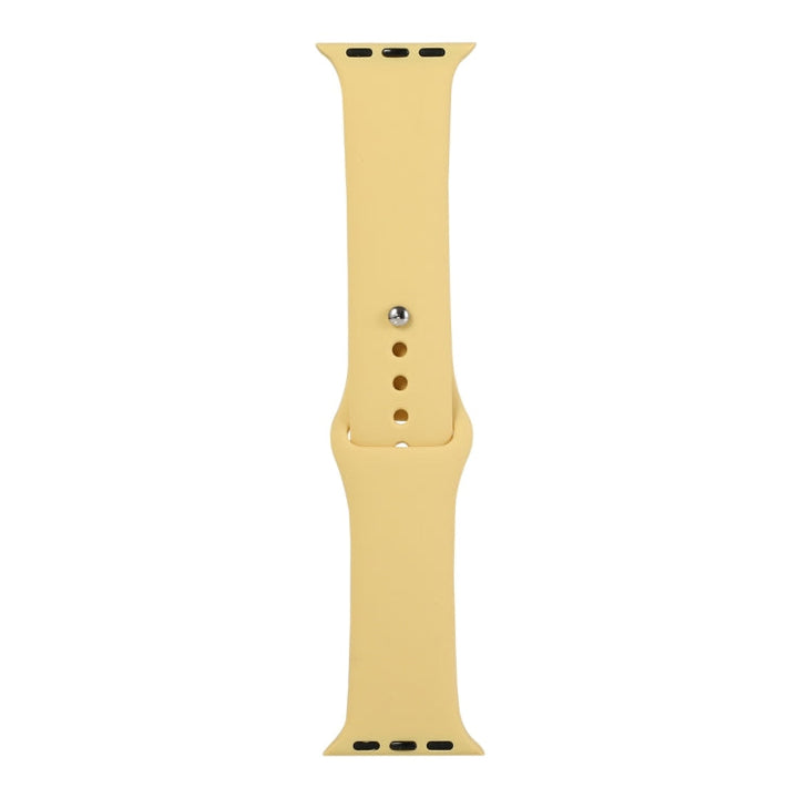 Lisslune | For Apple Watch Series 9&8&7 41mm / SE 3&SE 2&6&SE&5&4 40mm / 3&2&1 38mm Silicone Watch Strap, Long Section (Men)(Yellow)