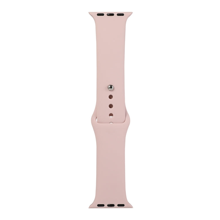 Lisslune | For Apple Watch Series 9&8&7 41mm / SE 3&SE 2&6&SE&5&4 40mm / 3&2&1 38mm Silicone watch strap, Long section (Men)(Sand pink)