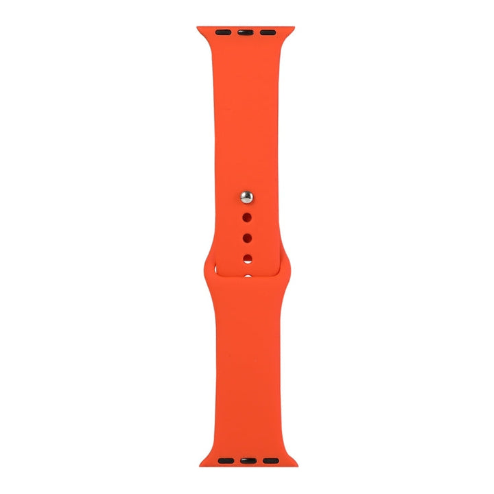 Lisslune | For Apple Watch Ultra 49mm & Watch Ultra 2 49mm / Series 9 & 8 & 7 45mm / SE 3 & SE 2 & 6 & SE & 5 & 4 44mm / 3 & 2 & 1 42mm Silicone Watch Strap, Long Section (Men) (Citrus Color)