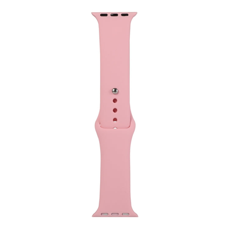Lisslune | For Apple Watch Series 9&8&7 41mm / SE 3&SE 2&6&SE&5&4 40mm / 3&2&1 38mm Silicone Watch Band, Short Section (female)(Pink)
