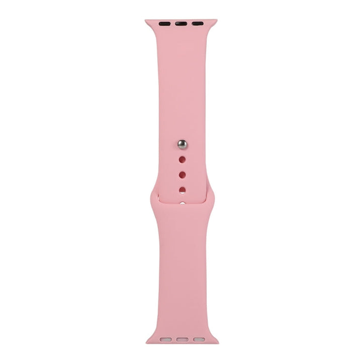 Lisslune | For Apple Watch Series 9&8&7 41mm / SE 3&SE 2&6&SE&5&4 40mm / 3&2&1 38mm Silicone Watch Band, Short Section (female)(Pink)