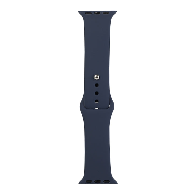 Lisslune | For Apple Watch Series 9&8&7 41mm / SE 3&SE 2&6&SE&5&4 40mm / 3&2&1 38mm Silicone Watch Band, Short Section (Female)(Midnight Blue)