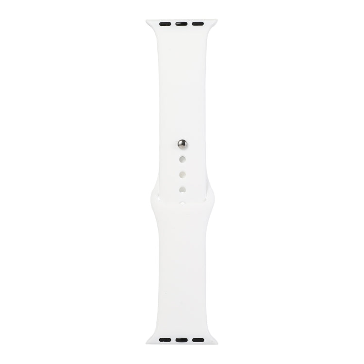 Lisslune | For Apple Watch Series 9&8&7 41mm / SE 3&SE 2&6&SE&5&4 40mm / 3&2&1 38mm silicone watch strap, short section (female)(White)