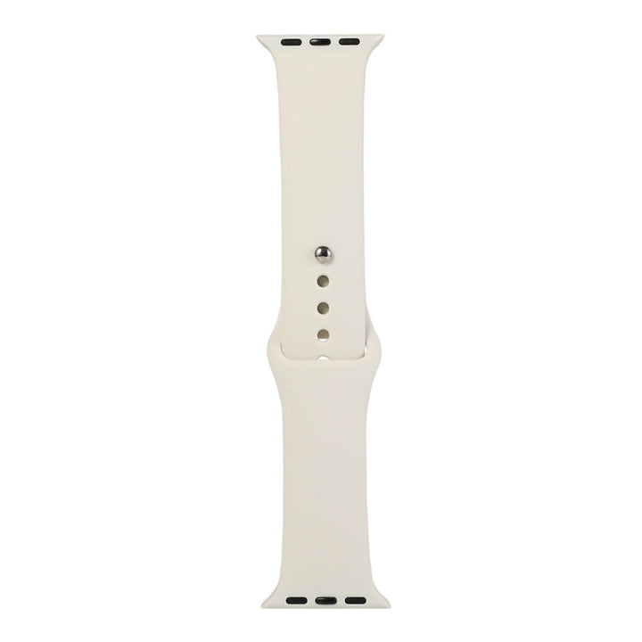 Lisslune | For Apple Watch Series 9&8&7 41mm / SE 3&SE 2&6&SE&5&4 40mm / 3&2&1 38mm Silicone Watch Strap, Short Section (female)(Antique White)
