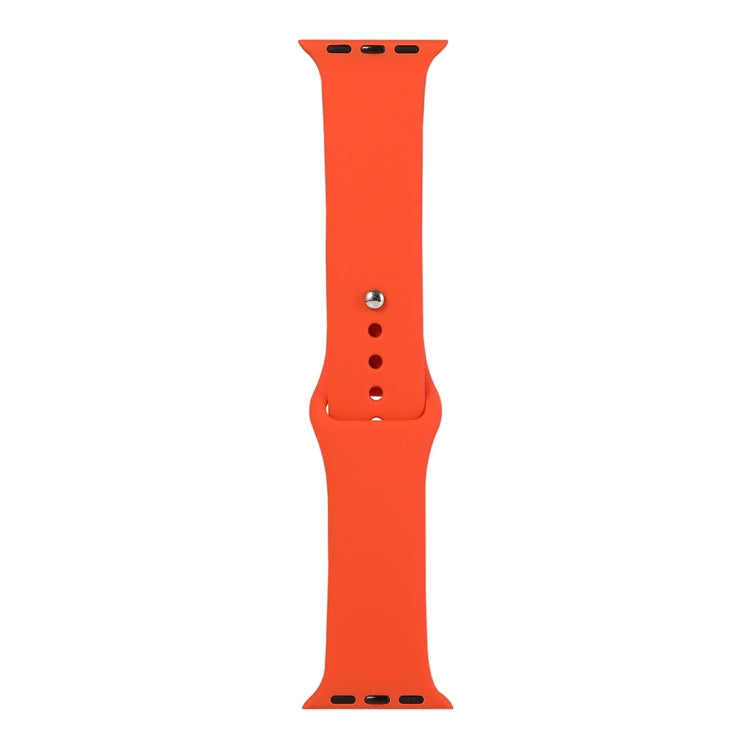 Lisslune | For Apple Watch Series 9&8&7 41mm / SE 3&SE 2&6&SE&5&4 40mm / 3&2&1 38mm Silicone Watch Band, Short Section (Female)(Citrus Color)