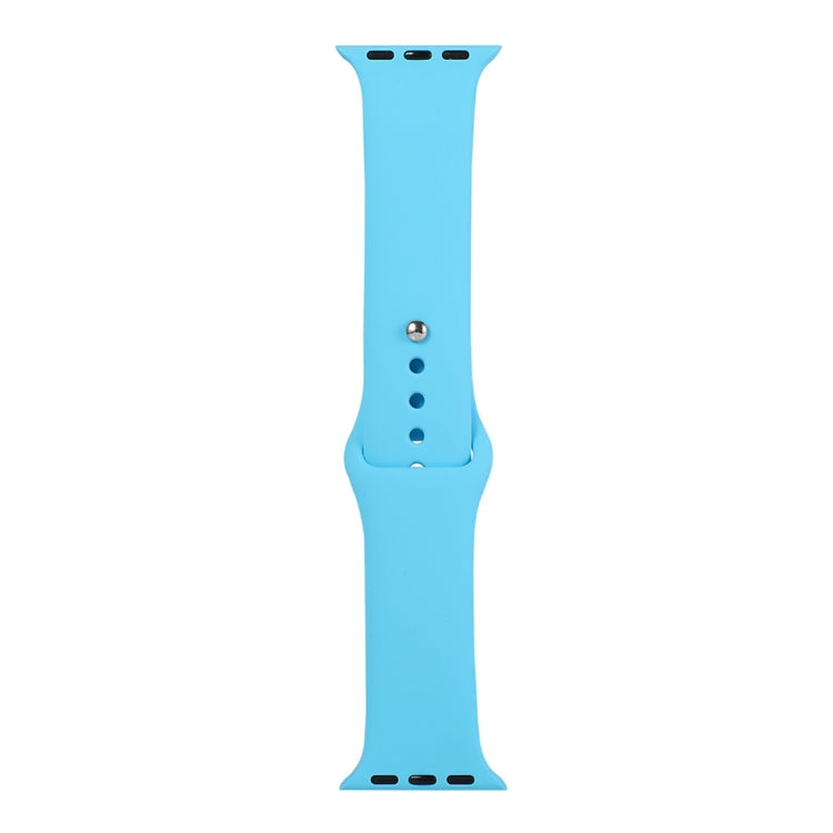 Lisslune | For Apple Watch Series 9&8&7 41mm / SE 3&SE 2&6&SE&5&4 40mm / 3&2&1 38mm Silicone Watch Band, Short Section (female)(Blue)