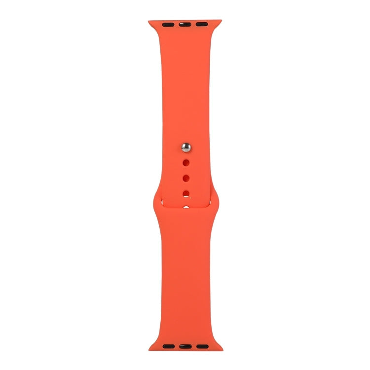 Lisslune | For Apple Watch Ultra 49mm&Watch Ultra 2 49mm / Series 9&8&7 45mm / SE 3&SE 2&6&SE&5&4 44mm / 3&2&1 42mm Silicone Watch Strap, Short Section (female)(Apricot Orange)