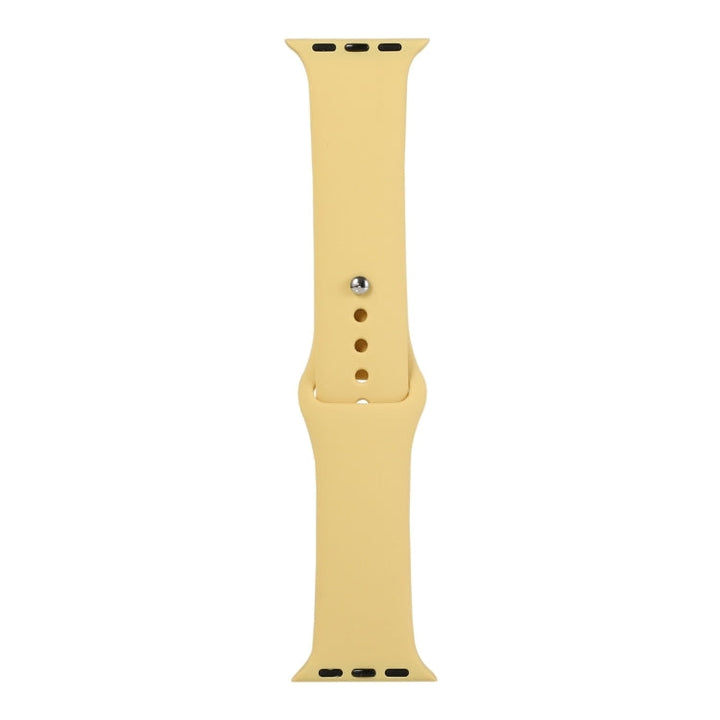 Lisslune | For Apple Watch Ultra 49mm & Watch Ultra 2 49mm / Series 9 & 8 & 7 45mm / SE 3 & SE 2 & 6 & SE & 5 & 4 44mm / 3 & 2 & 1 42mm Silicone watch band, Short section (female) (Yellow)