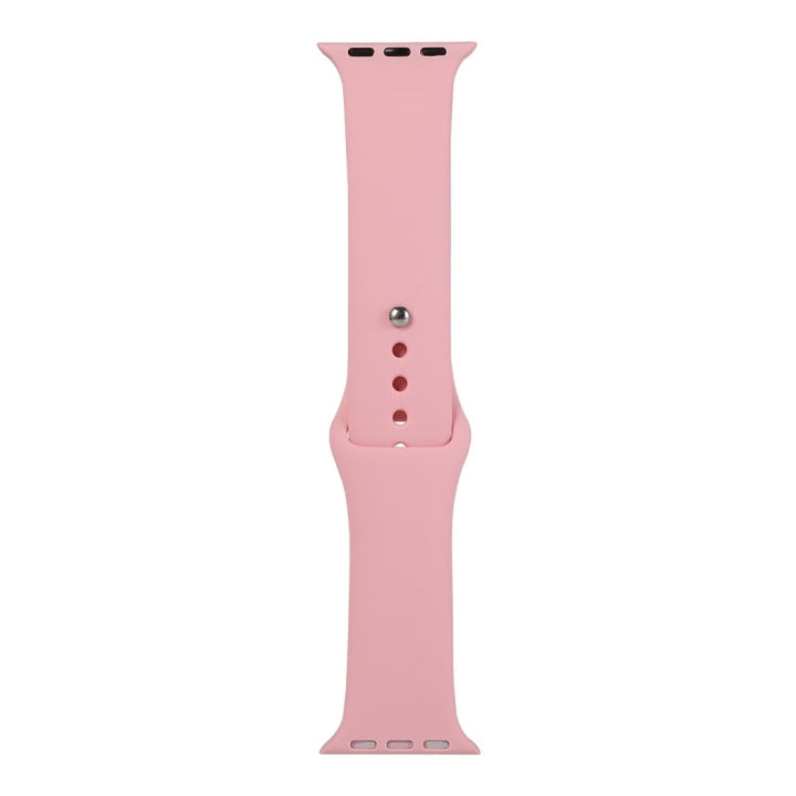 Lisslune | For Apple Watch Ultra 49mm & Watch Ultra 2 49mm / Series 9 & 8 & 7 45mm / SE 3 & SE 2 & 6 & SE & 5 & 4 44mm / 3 & 2 & 1 42mm Silicone Watch Band, Short Section (Female) (Pink Rose)