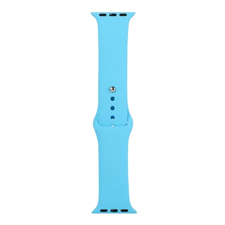 Lisslune | For Apple Watch Ultra 49mm & Watch Ultra 2 49mm / Series 9 & 8 & 7 45mm / SE 3 & SE 2 & 6 & SE & 5 & 4 44mm / 3 & 2 & 1 42mm silicone watch band, short section (female) (Blue)