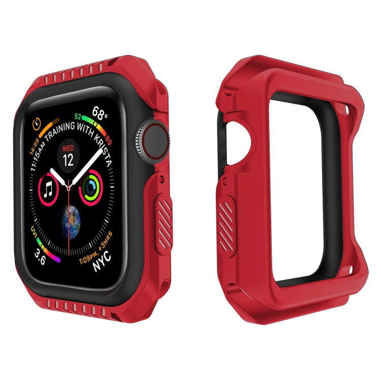 Lisslune | For Apple Watch Series 3 & 2 & 1 42mm Shockproof Two-Colored Protective Case (Red Black)