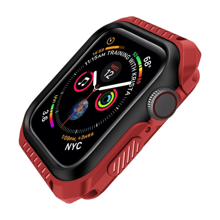 Lisslune | For Apple Watch Series 3 & 2 & 1 42mm Shockproof Two-Colored Protective Case (Red Black)