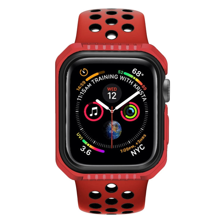 Lisslune | For Apple Watch Series 3 & 2 & 1 42mm Shockproof Two-Colored Protective Case (Red Black)