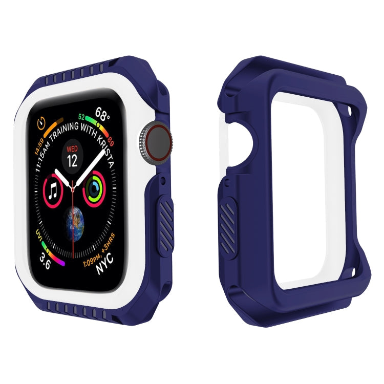 Lisslune | For Apple Watch Series 3 & 2 & 1 42mm Shockproof Two-Color Protective Case (Blue White)