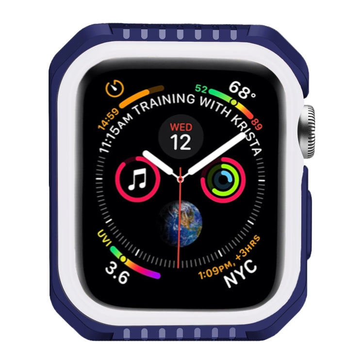 Lisslune | For Apple Watch Series 3 & 2 & 1 42mm Shockproof Two-Color Protective Case (Blue White)