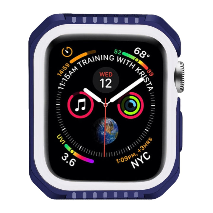Lisslune | For Apple Watch Series 3 & 2 & 1 42mm Shockproof Two-Color Protective Case (Blue White)