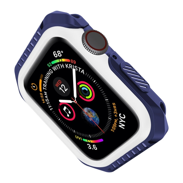Lisslune | For Apple Watch Series 3 & 2 & 1 42mm Shockproof Two-Color Protective Case (Blue White)