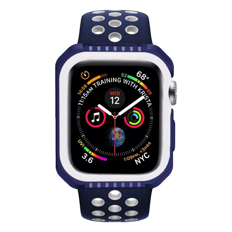 Lisslune | For Apple Watch Series 3 & 2 & 1 42mm Shockproof Two-Color Protective Case (Blue White)