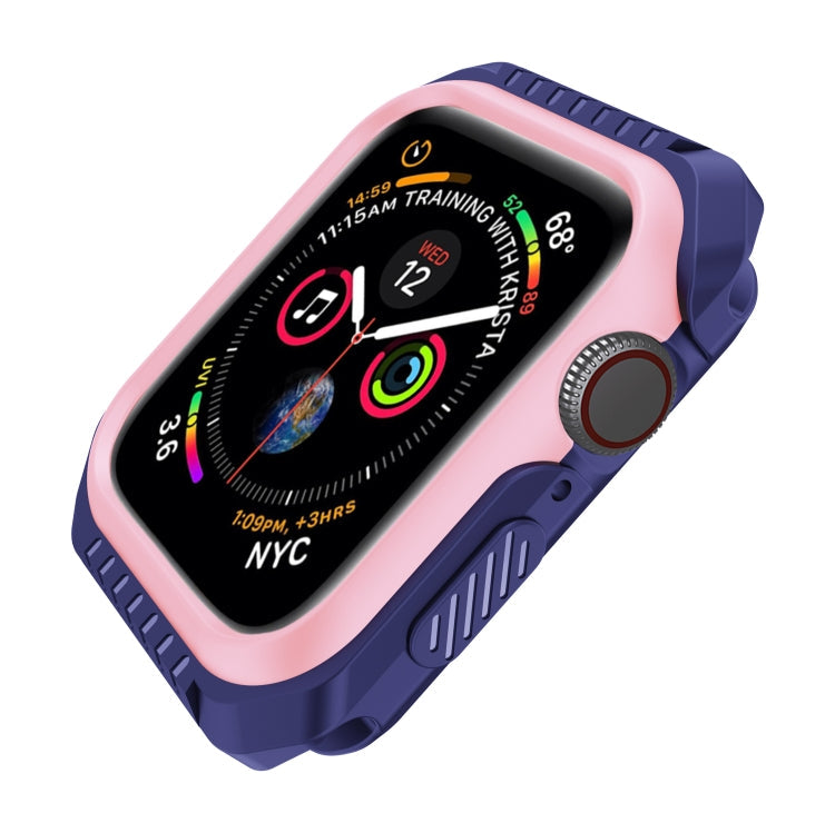 Lisslune | For Apple Watch Series 3 & 2 & 1 42mm Shockproof Two-tone Protective Case (Blue Pink)