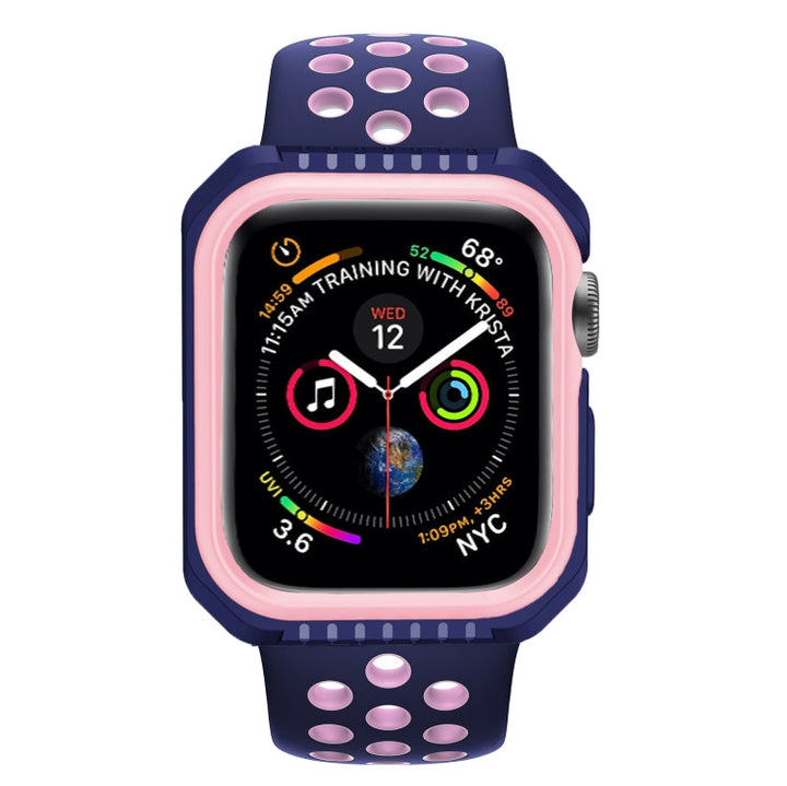 Lisslune | For Apple Watch Series 3 & 2 & 1 42mm Shockproof Two-tone Protective Case (Blue Pink)