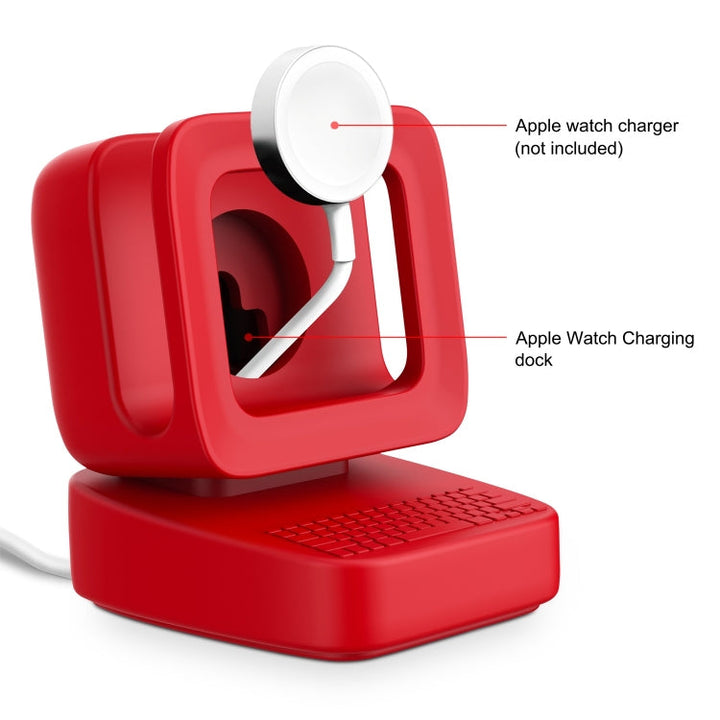 Lisslune | For Apple Watch 44/42/40/38mm Retro Watch Stand Holder (Red)