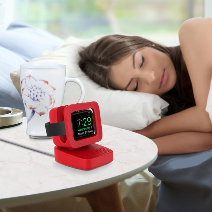 Lisslune | For Apple Watch 44/42/40/38mm Retro Watch Stand Holder (Red)
