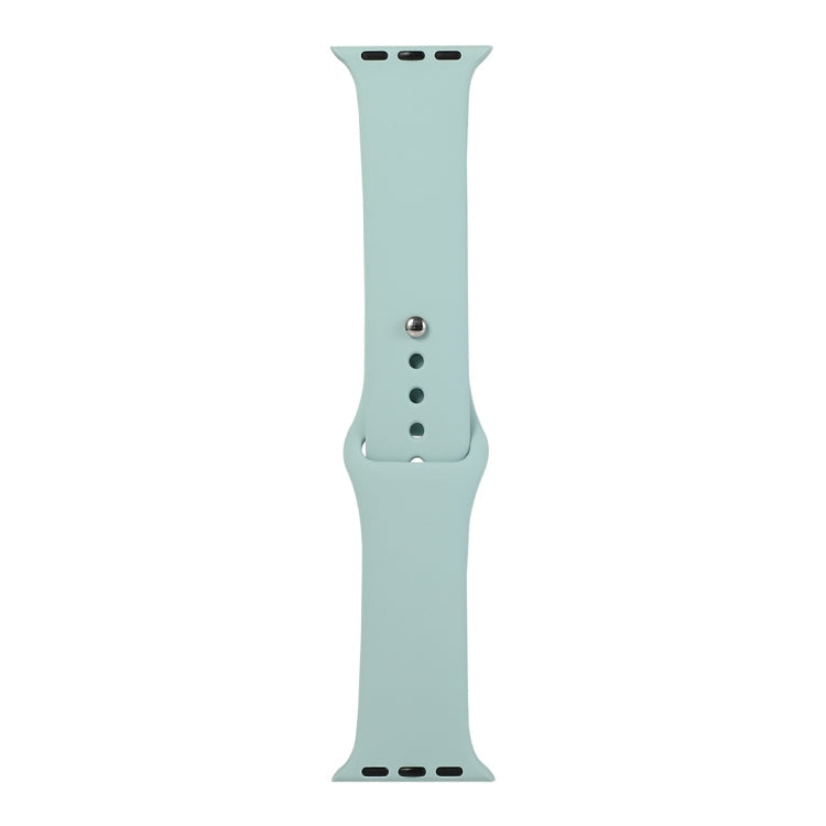 Lisslune | For Apple Watch Series 9&8&7 41mm / SE 3&SE 2&6&SE&5&4 40mm / 3&2&1 38mm Silicone Watch Band, Short Section (Female) (Light Green)