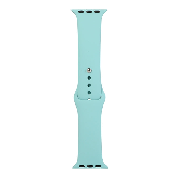 Lisslune | For Apple Watch Series 9&8&7 41mm / SE 3&SE 2&6&SE&5&4 40mm / 3&2&1 38mm Silicone Watch Band, Short Piece (female)(Ice Sea Blue)
