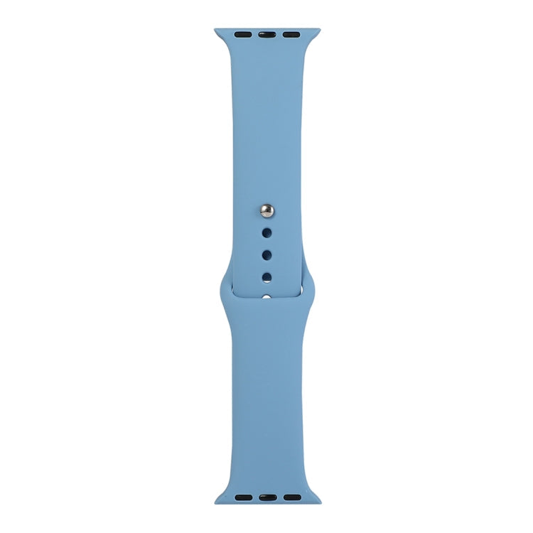 Lisslune | For Apple Watch Series 9&8&7 41mm / SE 3&SE 2&6&SE&5&4 40mm / 3&2&1 38mm Silicone Watch Band, Short Piece (female)(Clear Blue)