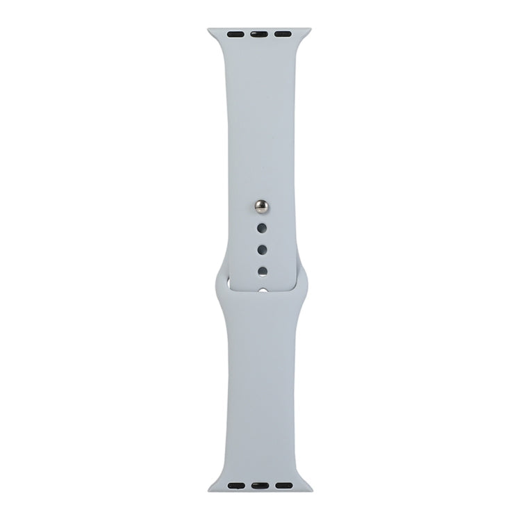 Lisslune | For Apple Watch Series 9&8&7 41mm / SE 3&SE 2&6&SE&5&4 40mm / 3&2&1 38mm Silicone watch strap, Short section (female)(Blue Gray)