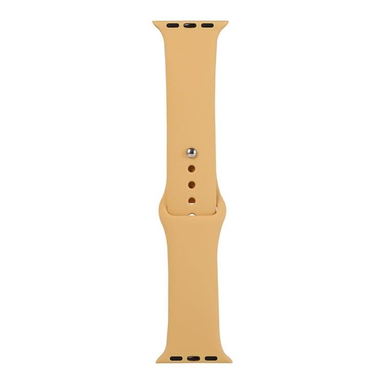 Lisslune | For Apple Watch Series 9&8&7 41mm / SE 3&SE 2&6&SE&5&4 40mm / 3&2&1 38mm Silicone Watch Band, Short Section (female)(Gold)