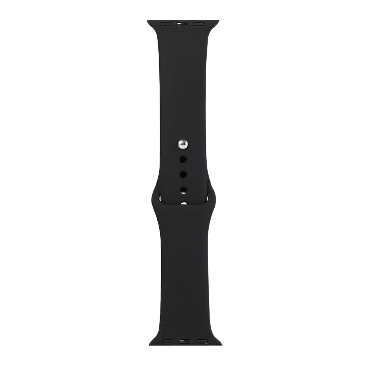 Lisslune | For Apple Watch Ultra 49mm & Watch Ultra 2 49mm / Series 9 & 8 & 7 45mm / SE 3 & SE 2 & 6 & SE & 5 & 4 44mm / 3 & 2 & 1 42mm Silicone Watch Strap, Short Section (female) (Black)