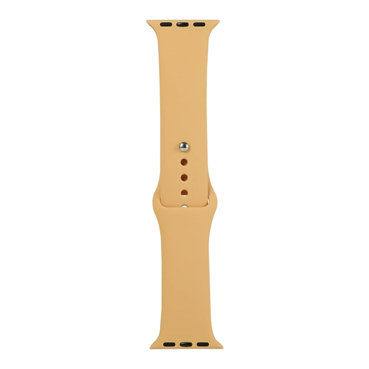 Lisslune | For Apple Watch Ultra 49mm & Watch Ultra 2 49mm / Series 9 & 8 & 7 45mm / SE 3 & SE 2 & 6 & SE & 5 & 4 44mm / 3 & 2 & 1 42mm Silicone Watch Band, Short Section (female) (Gold)
