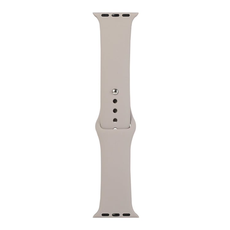 Lisslune | For Apple Watch Series 9&8&7 41mm / SE 3&SE 2&6&SE&5&4 40mm / 3&2&1 38mm Silicone Watch Strap, Long Section (Men)(Pebble)