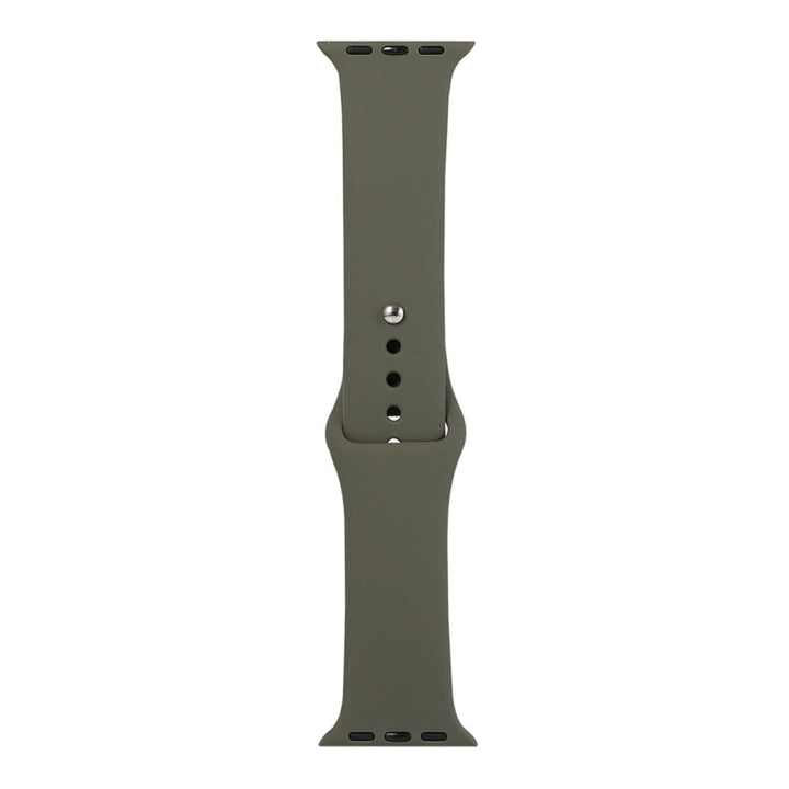 Lisslune | For Apple Watch Series 9&8&7 41mm / SE 3&SE 2&6&SE&5&4 40mm / 3&2&1 38mm Silicone Watch Strap, Long Section (Men)(Olive Green)
