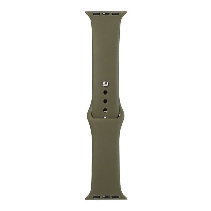 Lisslune | For Apple Watch Ultra 49mm & Watch Ultra 2 49mm / Series 9 & 8 & 7 45mm / SE 3 & SE 2 & 6 & SE & 5 & 4 44mm / 3 & 2 & 1 42mm Silicone Watch Strap, Long Section (Men) (Khaki)
