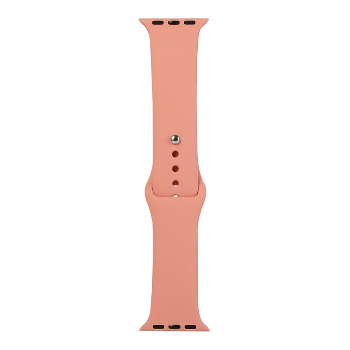 Lisslune | For Apple Watch Ultra 49mm & Watch Ultra 2 49mm / Series 9 & 8 & 7 45mm / SE 3 & SE 2 & 6 & SE & 5 & 4 44mm / 3 & 2 & 1 42mm Silicone Band, Long Section (Men)(Begonia)