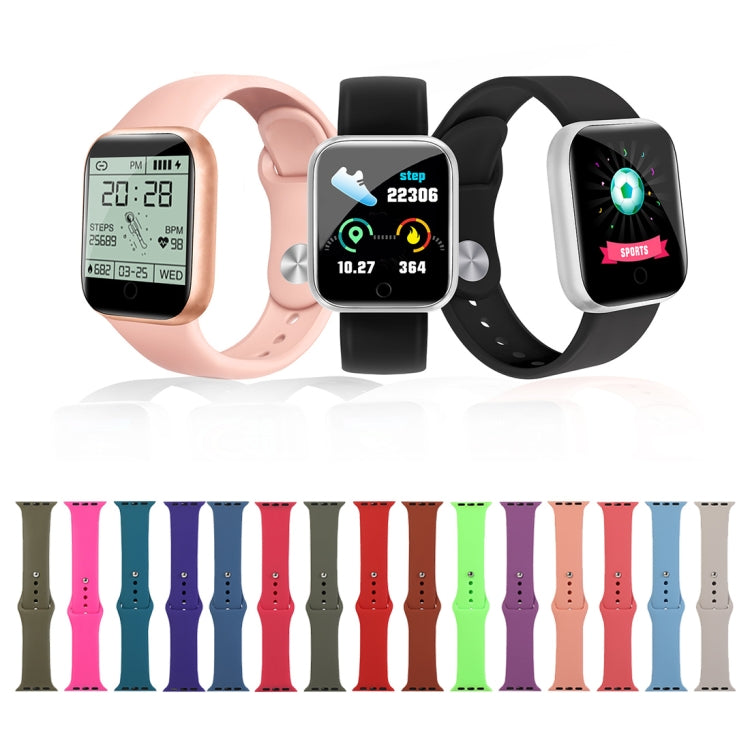 Lisslune | For Apple Watch Ultra 49mm & Watch Ultra 2 49mm / Series 9 & 8 & 7 45mm / SE 3 & SE 2 & 6 & SE & 5 & 4 44mm / 3 & 2 & 1 42mm Silicone Watch Strap, Long Section (Men) (Khaki)