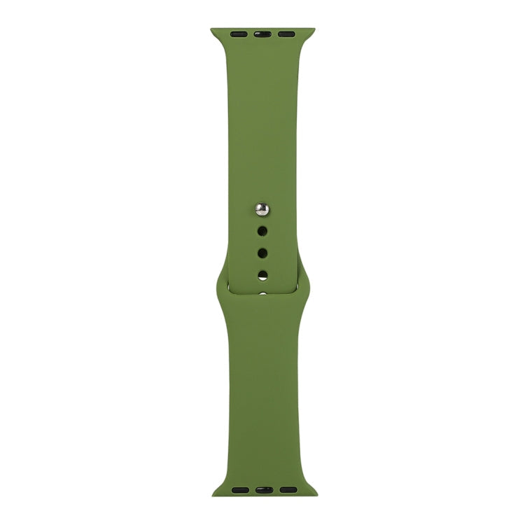 Lisslune | For Apple Watch Series 9&8&7 41mm / SE 3&SE 2&6&SE&5&4 40mm / 3&2&1 38mm Silicone Watch Band, Long Section (Men)(Pine Forest Green)
