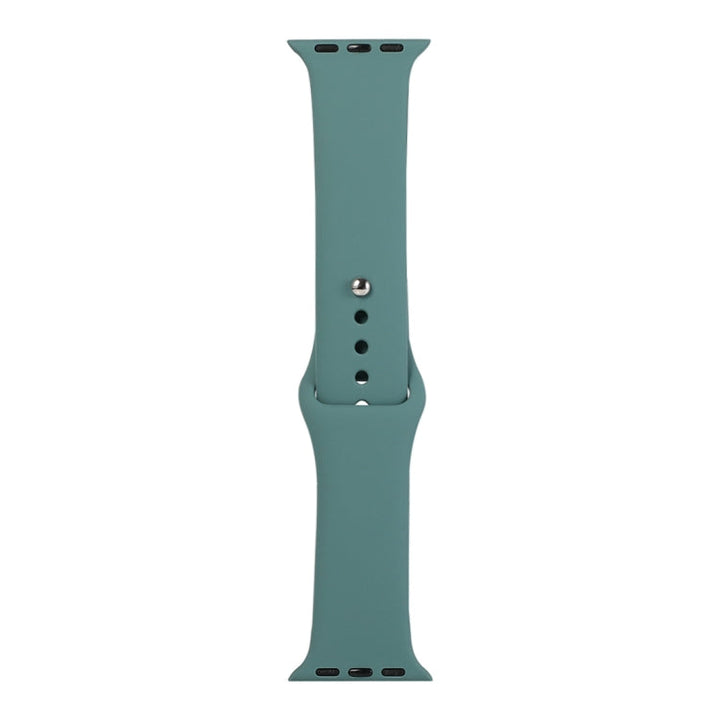 Lisslune | For Apple Watch Series 9&8&7 41mm / SE 3&SE 2&6&SE&5&4 40mm / 3&2&1 38mm Silicone Watch Band, Long Section (Men) (Pine Needles Green)