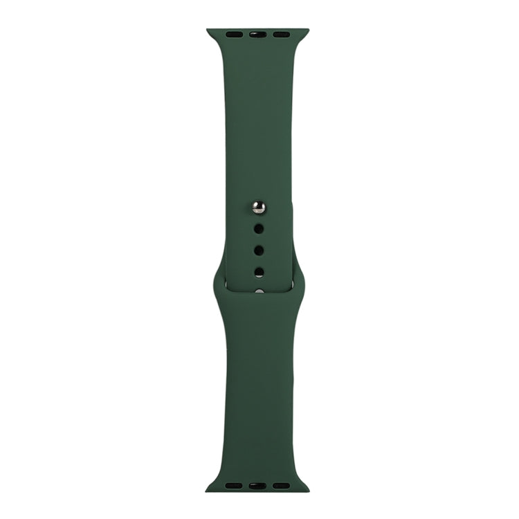 Lisslune | For Apple Watch Series 9&8&7 41mm / SE 3&SE 2&6&SE&5&4 40mm / 3&2&1 38mm Silicone Watch Band, Long Section (Men)(Forest Green)