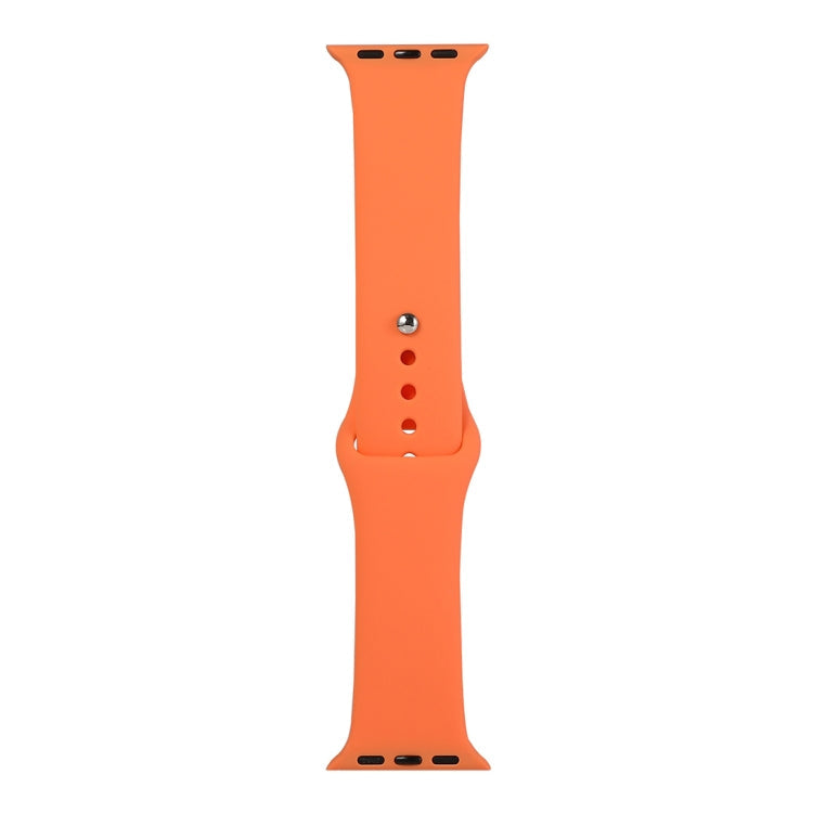 Lisslune | For Apple Watch Ultra 49mm & Watch Ultra 2 49mm / Series 9 & 8 & 7 45mm / SE 3 & SE 2 & 6 & SE & 5 & 4 44mm / 3 & 2 & 1 42mm Silicone Watch Band, Long Section (Men) (Papaya)