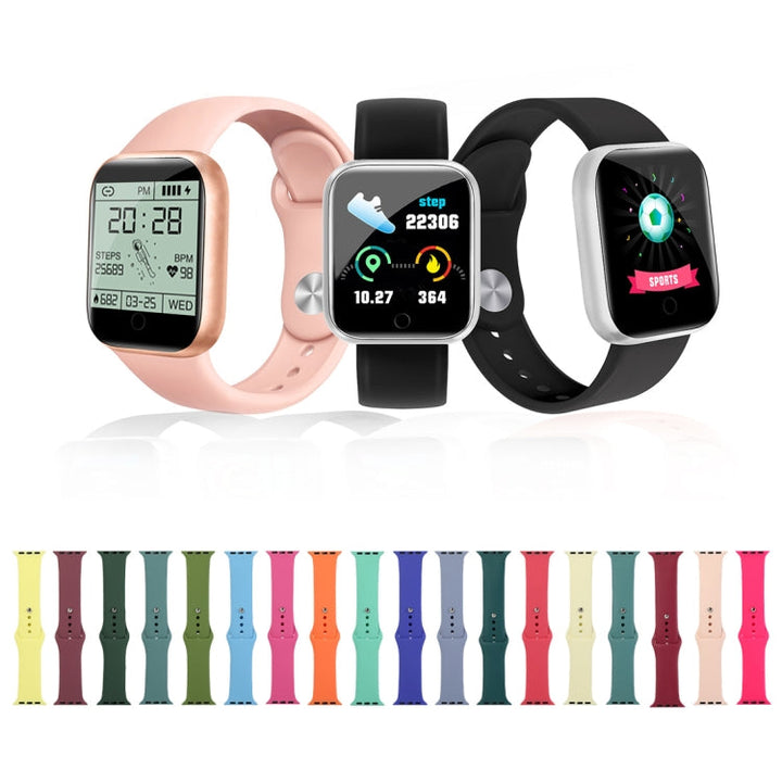 Lisslune | For Apple Watch Ultra 49mm & Watch Ultra 2 49mm / Series 9 & 8 & 7 45mm / SE 3 & SE 2 & 6 & SE & 5 & 4 44mm / 3 & 2 & 1 42mm Silicone Watch Strap, Long Section (Men) (Cream Yellow)
