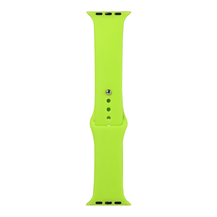 Lisslune | For Apple Watch Series 9&8&7 41mm / SE 3&SE 2&6&SE&5&4 40mm / 3&2&1 38mm Silicone Watch Band, Short Section (Women)(Fluorescent Green)