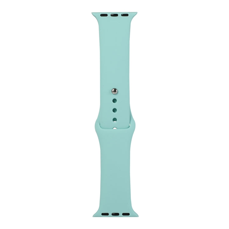 Lisslune | For Apple Watch Series 9&8&7 41mm / SE 3&SE 2&6&SE&5&4 40mm / 3&2&1 38mm Silicone watch strap, Short section (Female)(Blue sea)