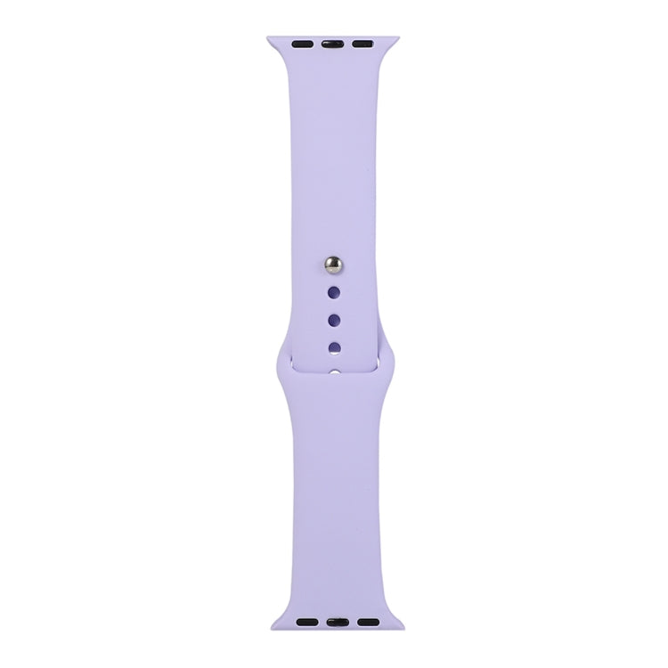 Lisslune | For Apple Watch Series 9&8&7 41mm / SE 3&SE 2&6&SE&5&4 40mm / 3&2&1 38mm Silicone Watch Band, Short Segment (Women)(Light Purple)