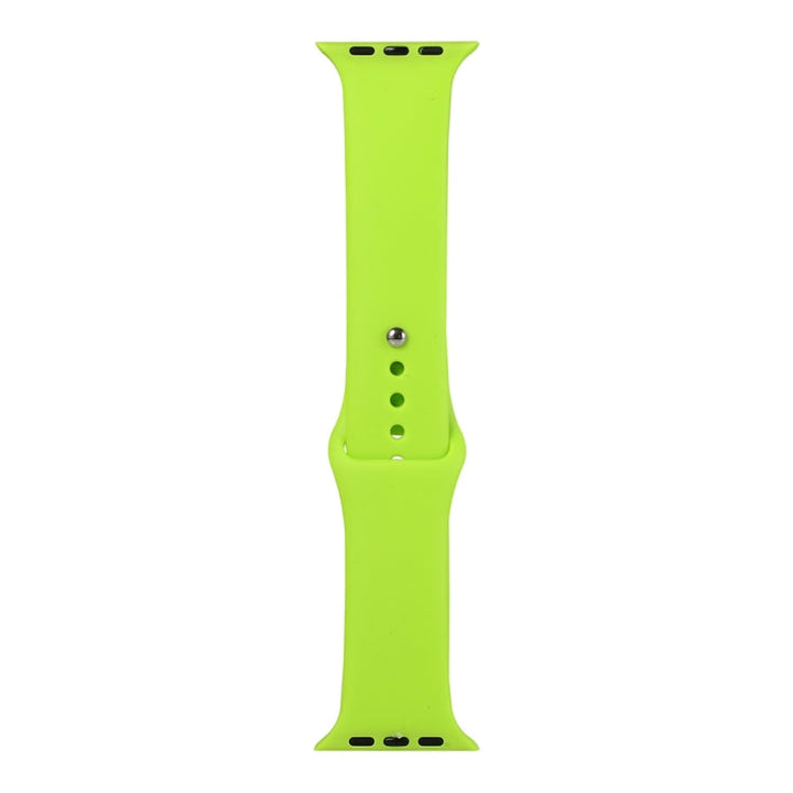 Lisslune | For Apple Watch Ultra 49mm & Watch Ultra 2 49mm / Series 9 & 8 & 7 45mm / SE 3 & SE 2 & 6 & SE & 5 & 4 44mm / 3 & 2 & 1 42mm Silicone Watch Band, Short Section (Women) (Fluorescent Green)
